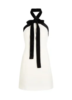 Jolie bow-embellished crepe mini dress