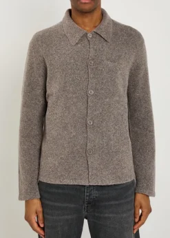 Jonas brushed wool-blend overshirt