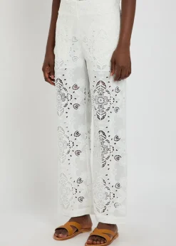 Joshua lace and embroidered trousers