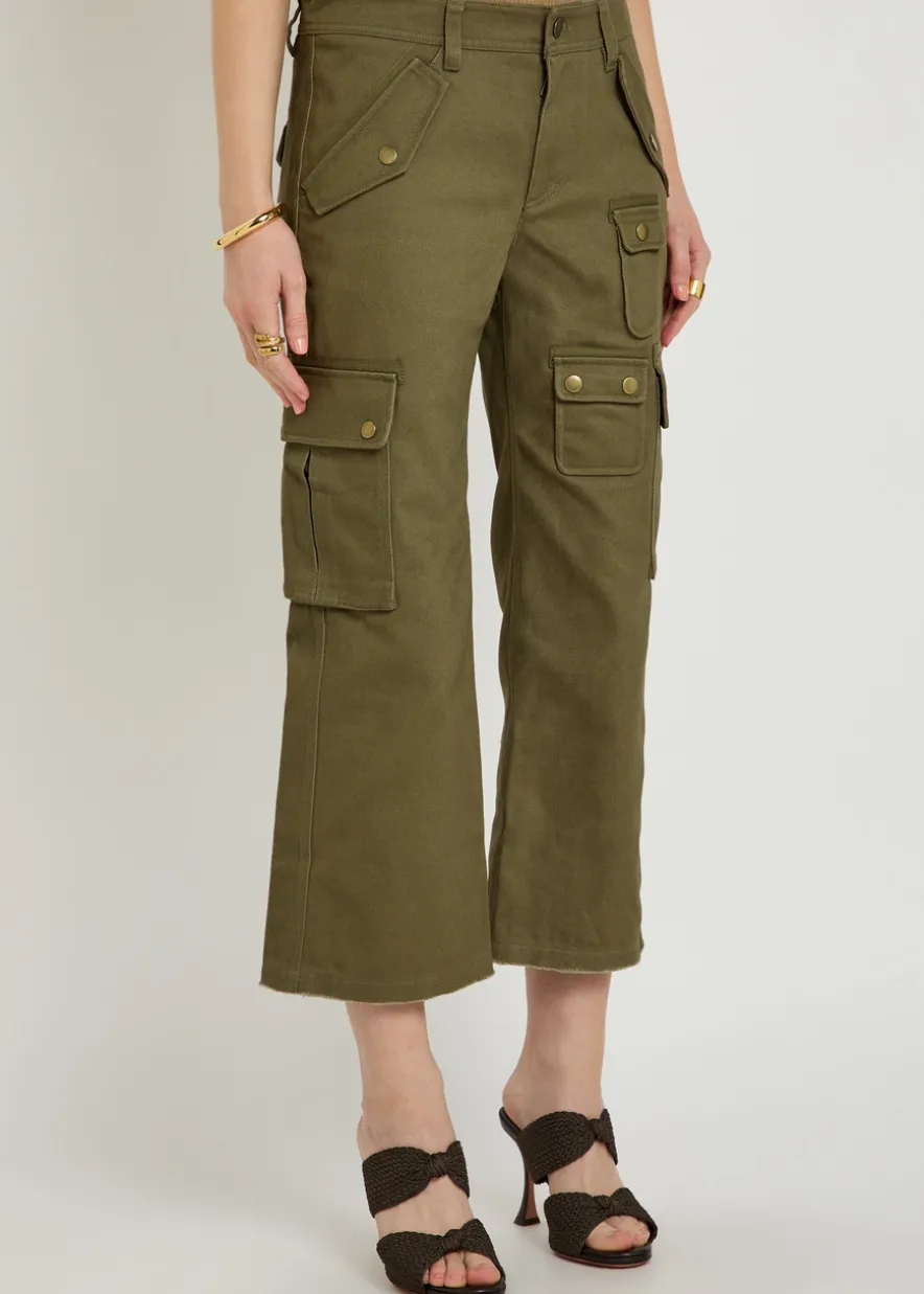 Josine twill cropped cargo trousers