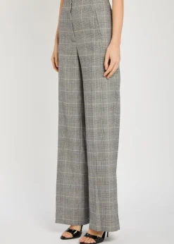 Jude checked straight-leg trousers