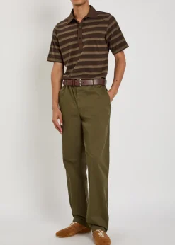 Judo striped cotton polo shirt