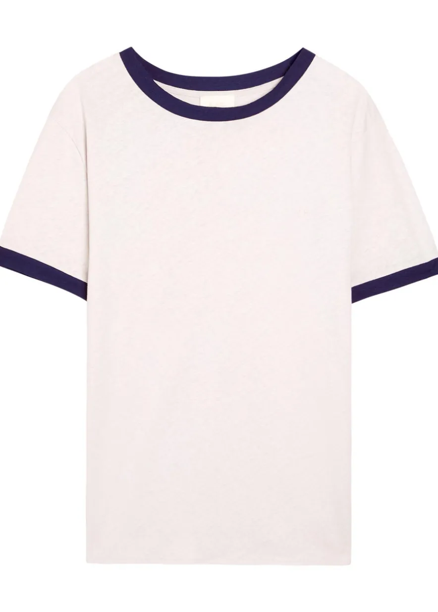 Jules logo cotton and linen-blend T-shirt