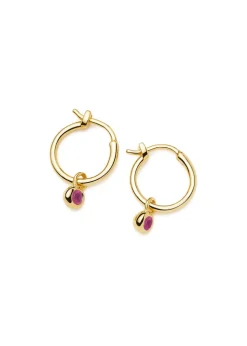 July Birthstone 18kt gold vermeil earrings