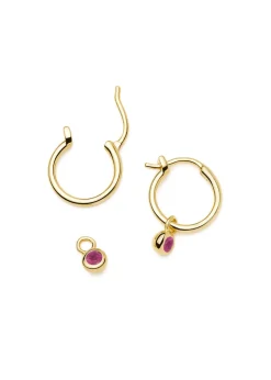 July Birthstone 18kt gold vermeil earrings