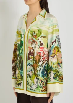 Jungle Boogie printed silk shirt