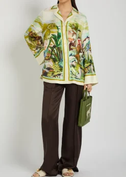 Jungle Boogie printed silk shirt