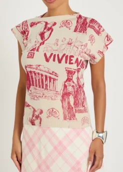 Justine printed cotton and cashmere-blend T-shirt