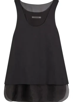Kaia layered-effect cotton-poplin top