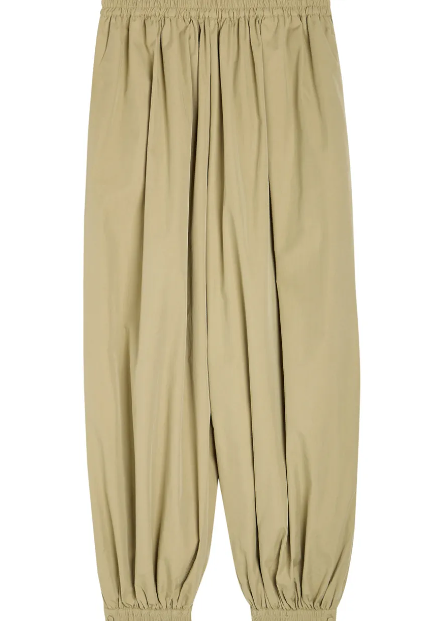 Kalani balloon-leg cotton-blend poplin trousers