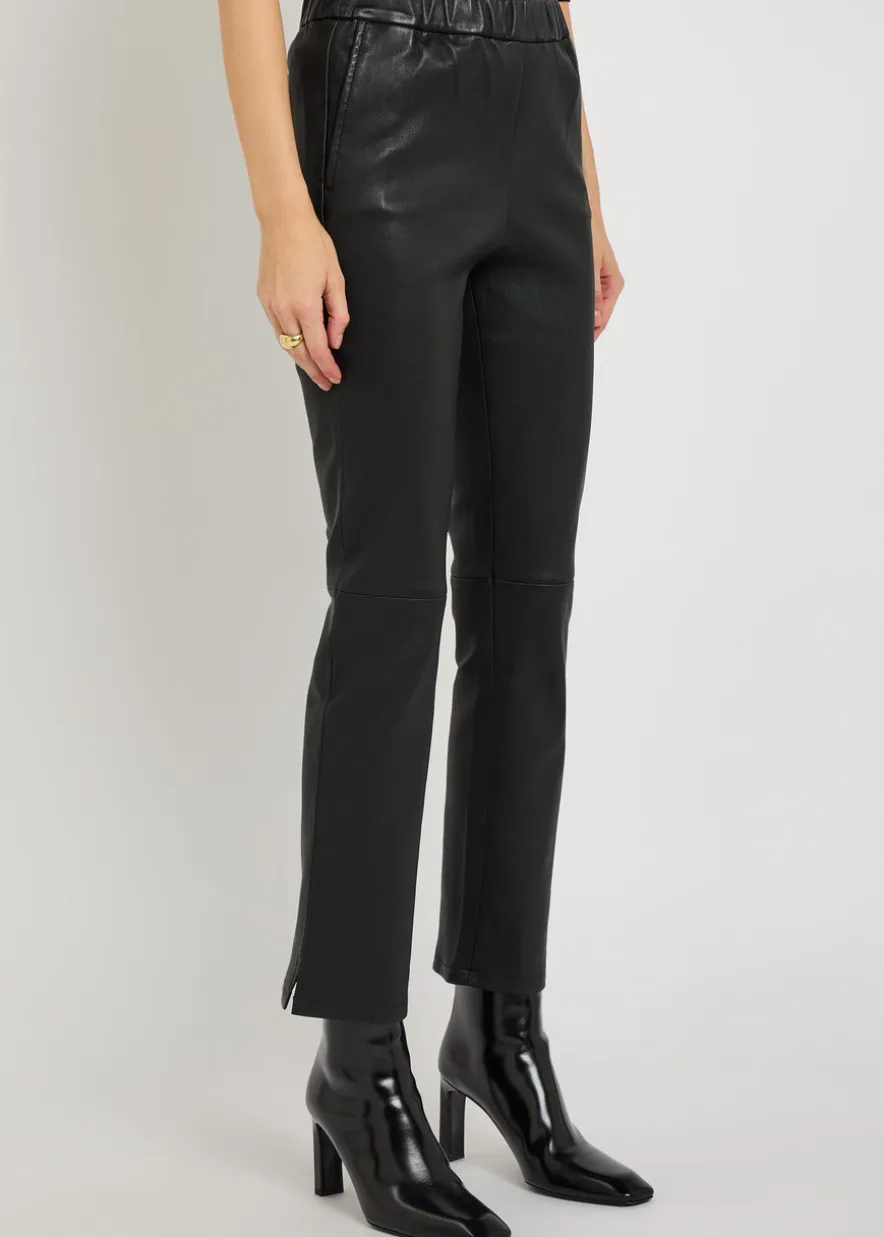 Kamilla slim-leg leather trousers