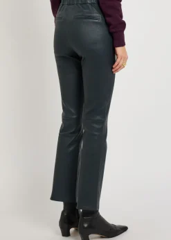 Kamilla slim-leg leather trousers