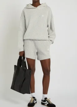 Kam marled cotton-blend shorts