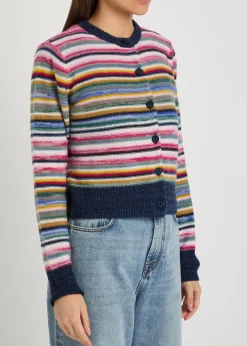 Kandria striped cashmere cardigan