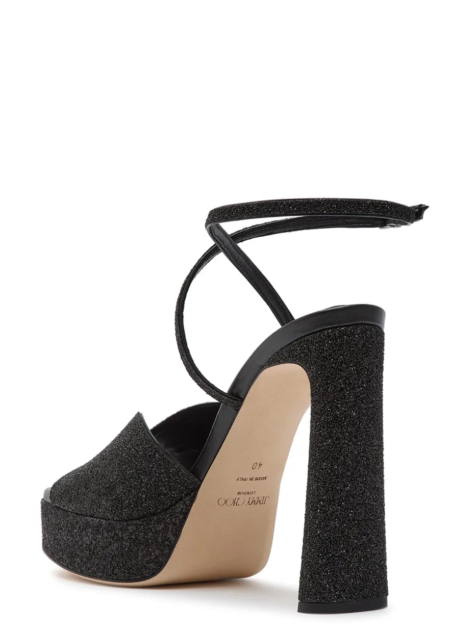 Karli 125 glitter leather sandals