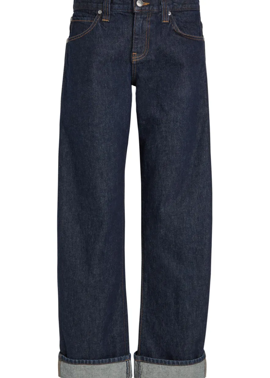 Karo turn-up curved jeans