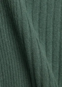 Kato puff-sleeve ribbed cashmere top