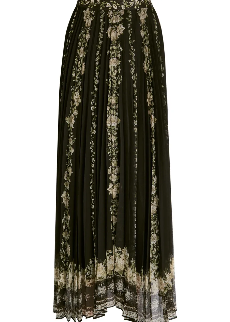 Katz floral-print chiffon maxi skirt