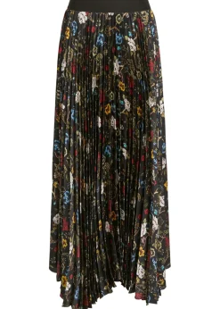Katzz floral-print satin maxi skirt
