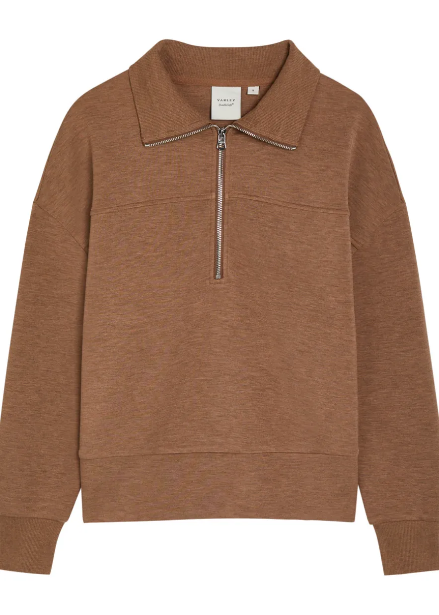Kayleigh half-zip stretch-jersey sweatshirt