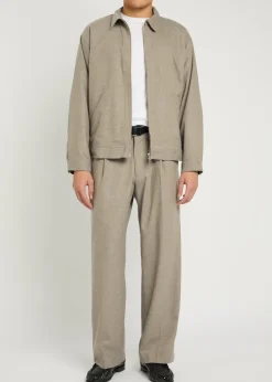 Kay pleated straight-leg woven trousers