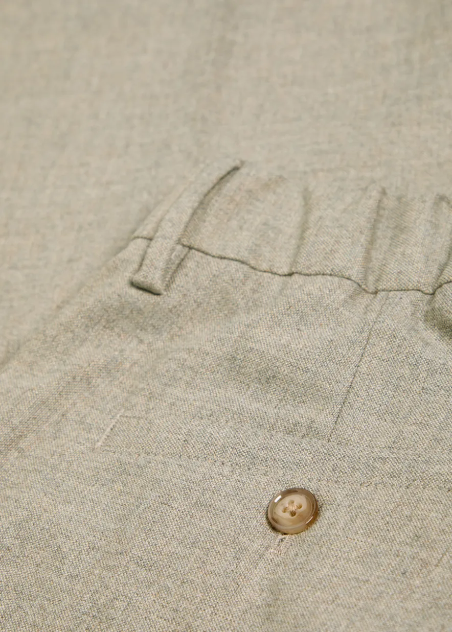 Kay pleated straight-leg woven trousers