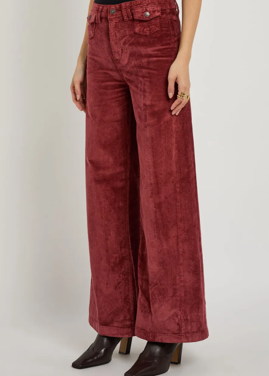 Kellee wide-leg corduroy trousers