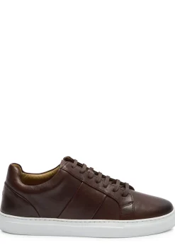 Kendal panelled leather sneakers