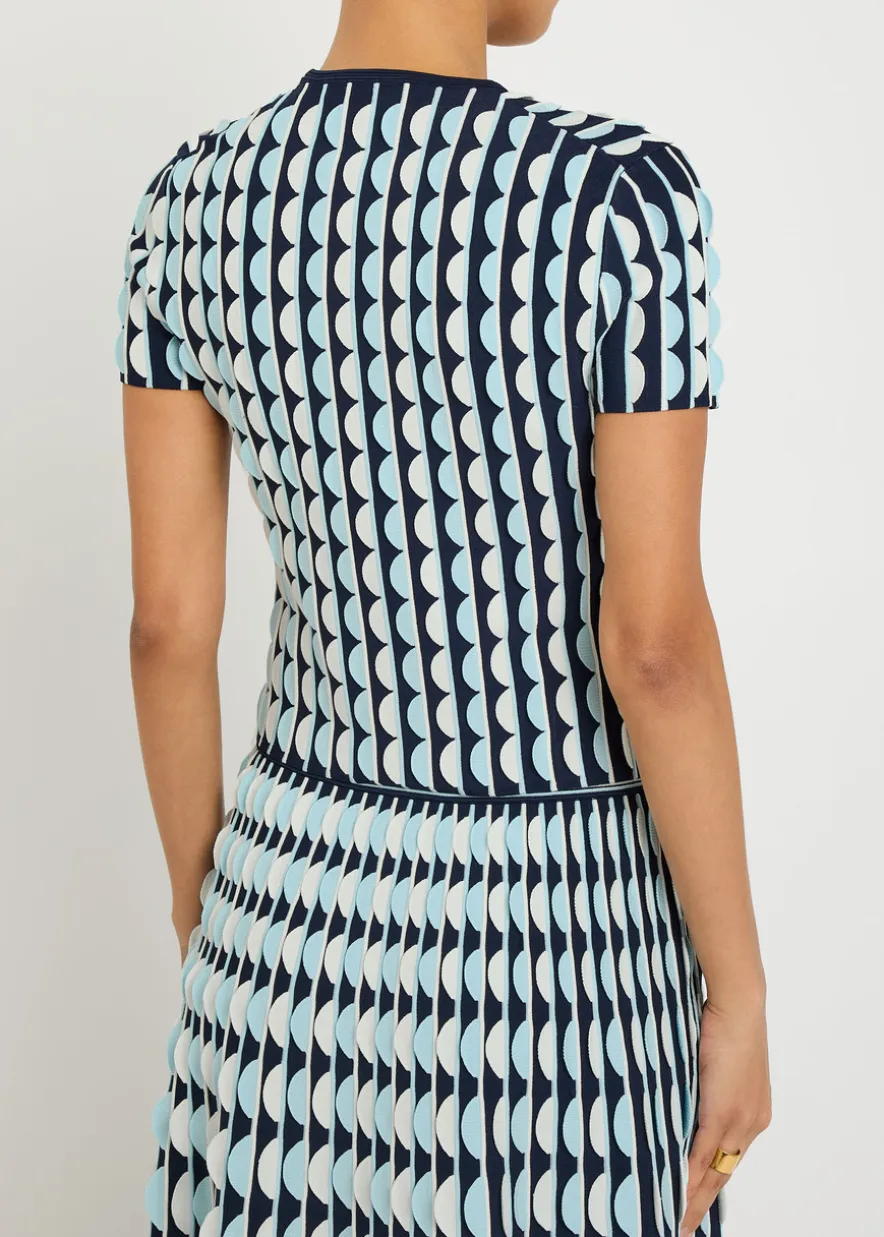 Kendra scalloped knit T-shirt