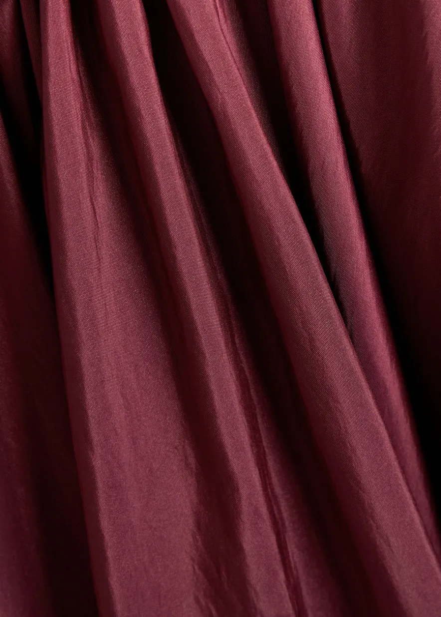 Kenlie gathered knit and taffeta midi dress