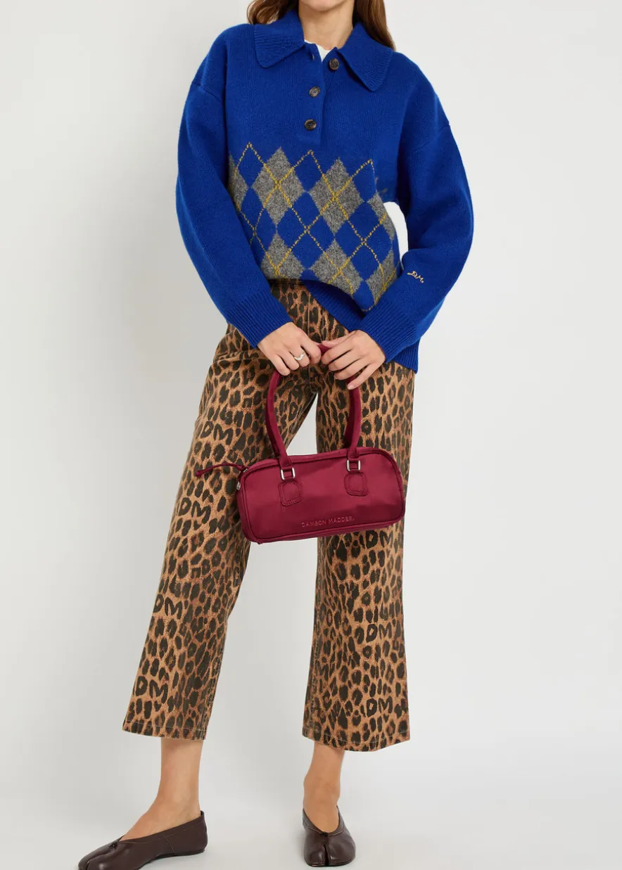 Kenny leopard-print bootcut cropped jeans