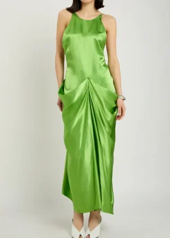 Kent draped satin midi dress