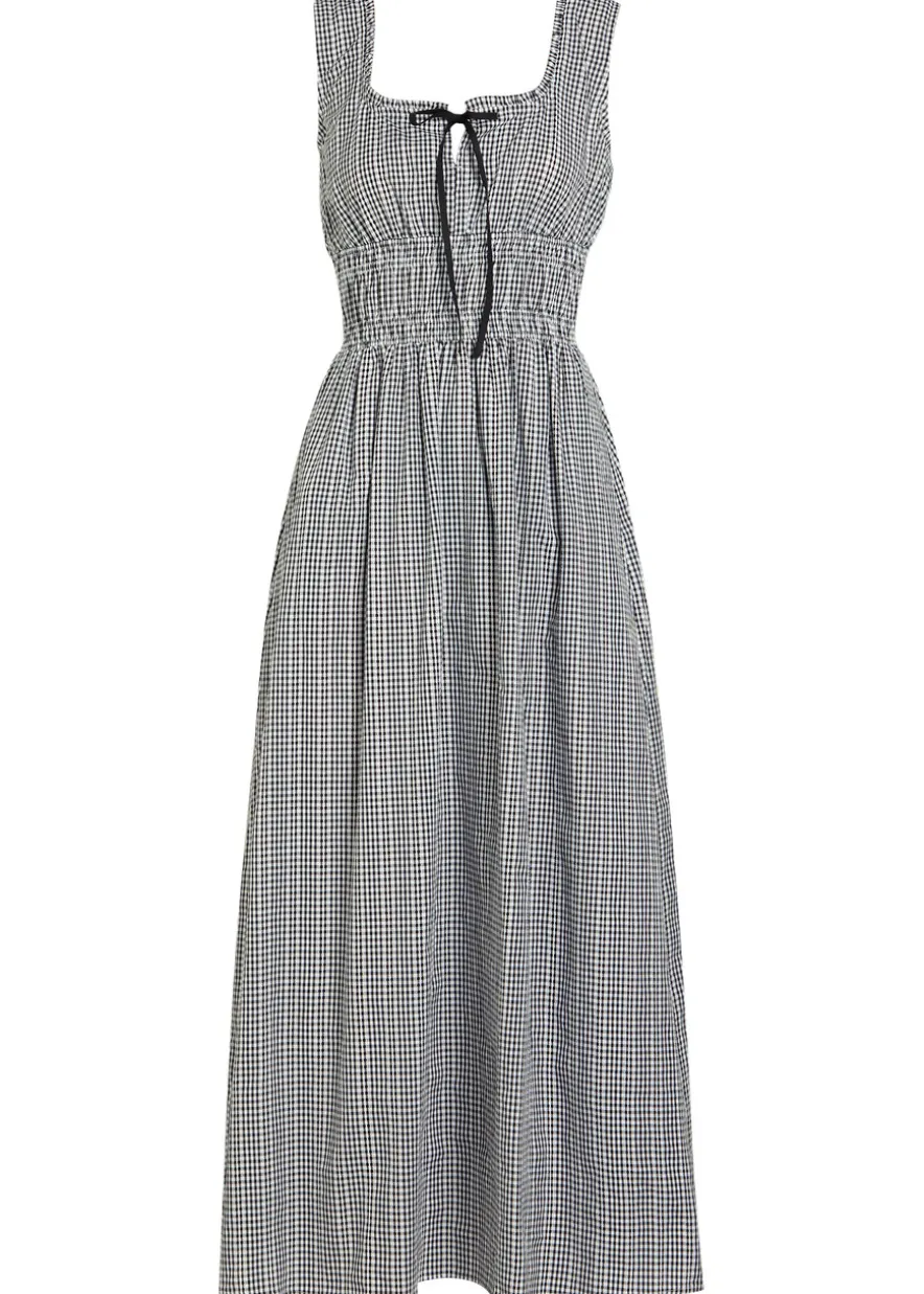 Kenton gingham cotton midi dress