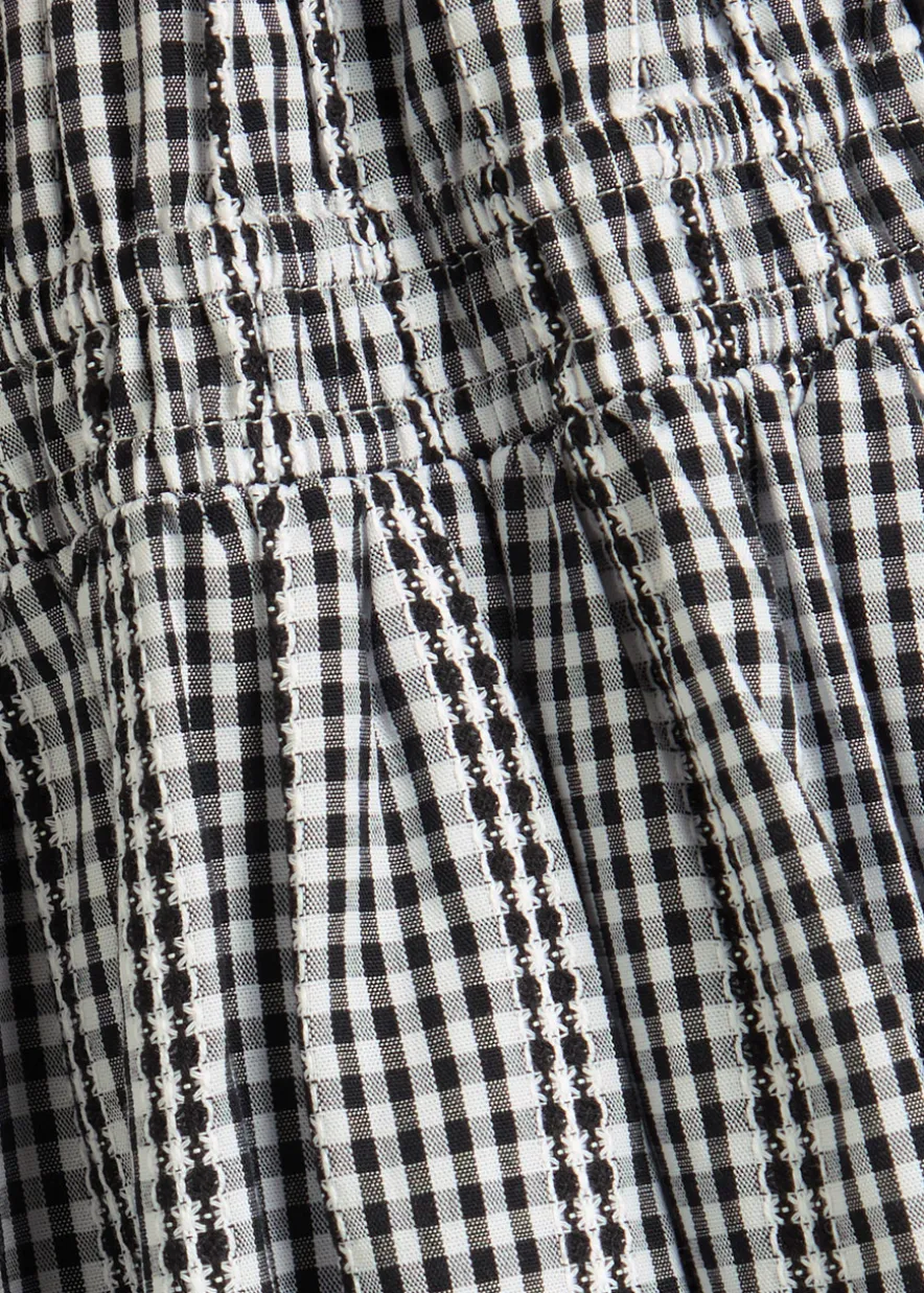 Kenton gingham cotton midi dress