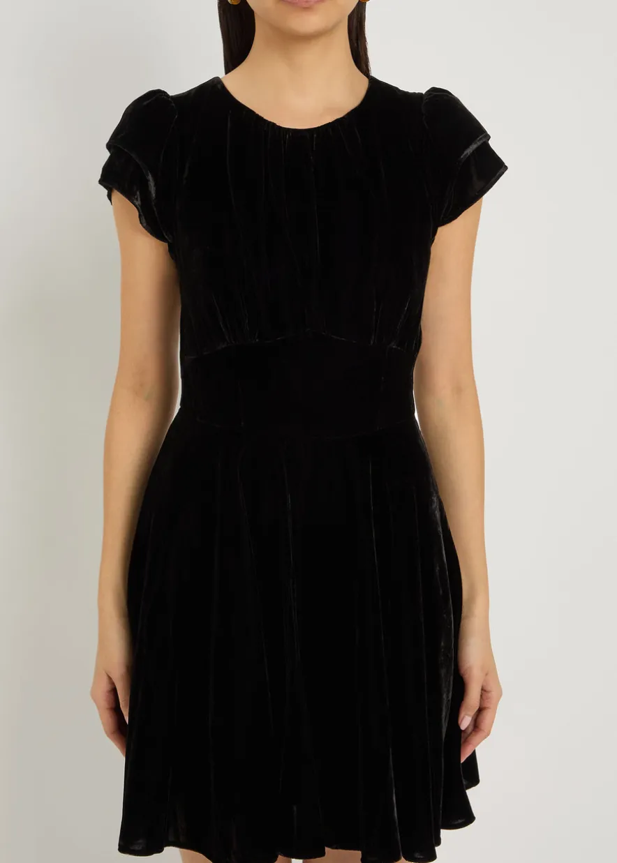 Khai velour mini dress