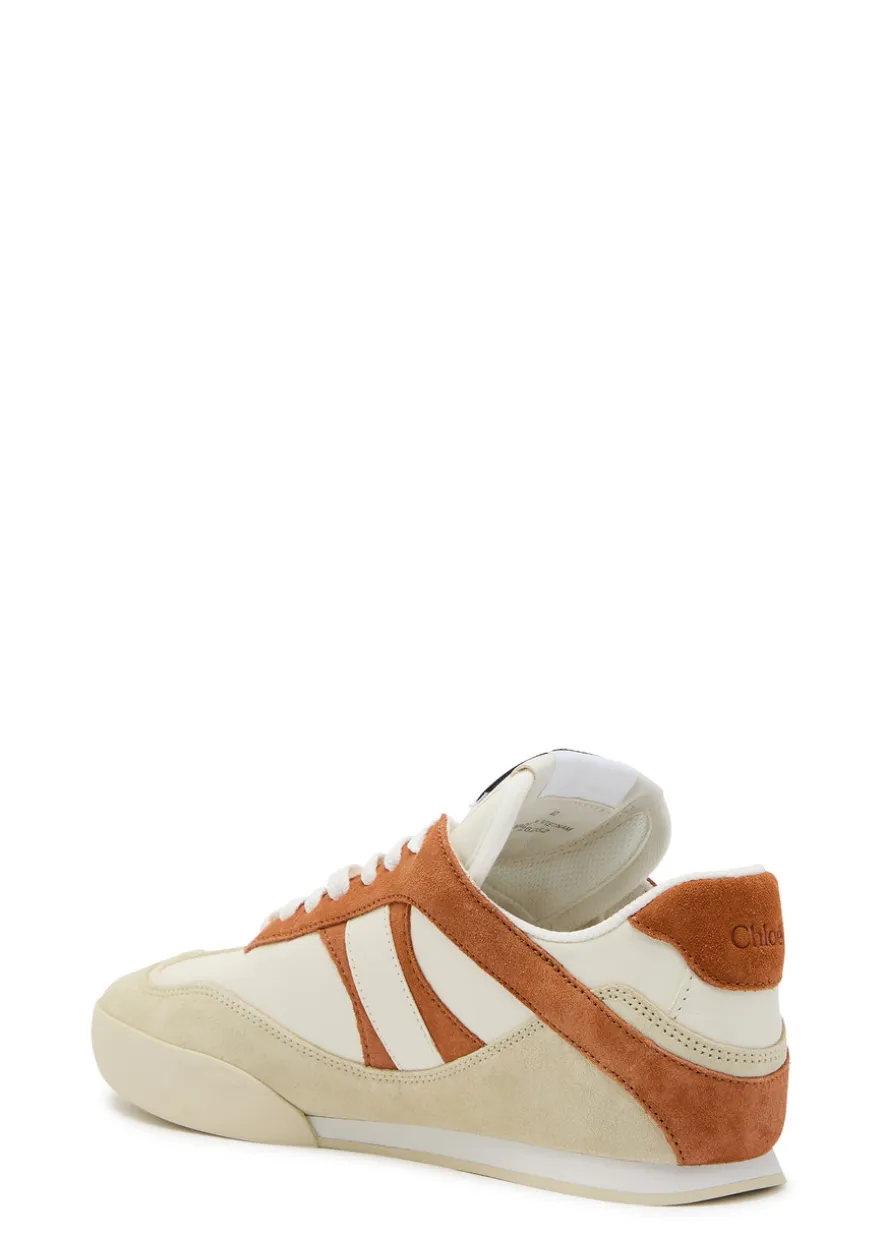 Kick panelled leather sneakers