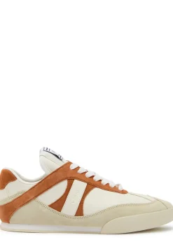 Kick panelled leather sneakers