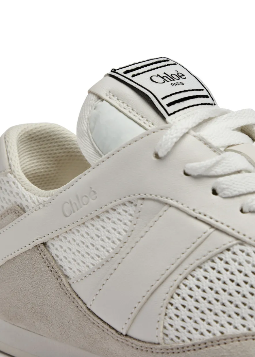 Kick panelled mesh sneakers
