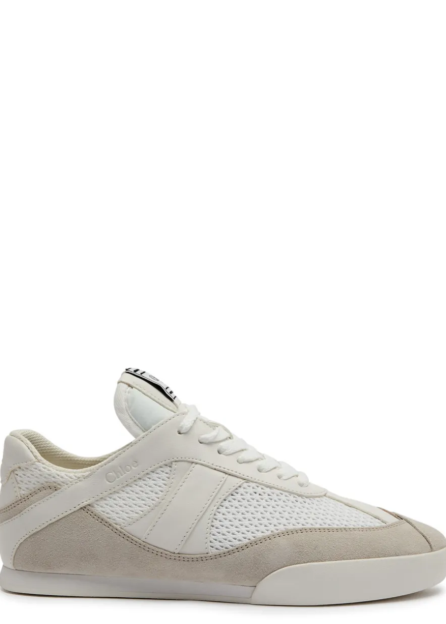 Kick panelled mesh sneakers