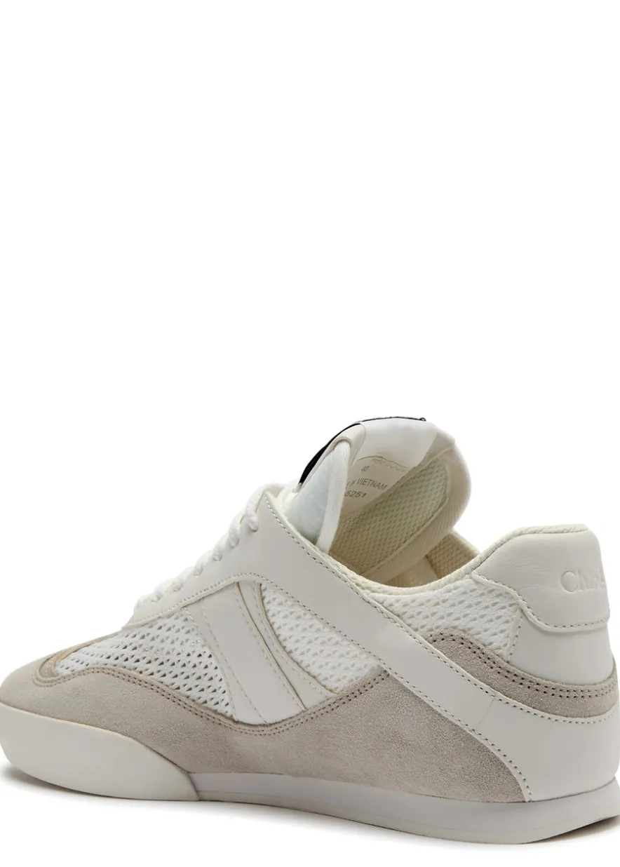 Kick panelled mesh sneakers