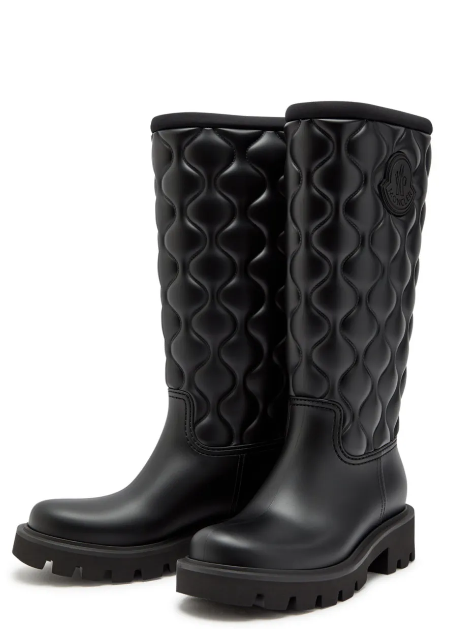 Kickstream High quilted rubber wellington boots