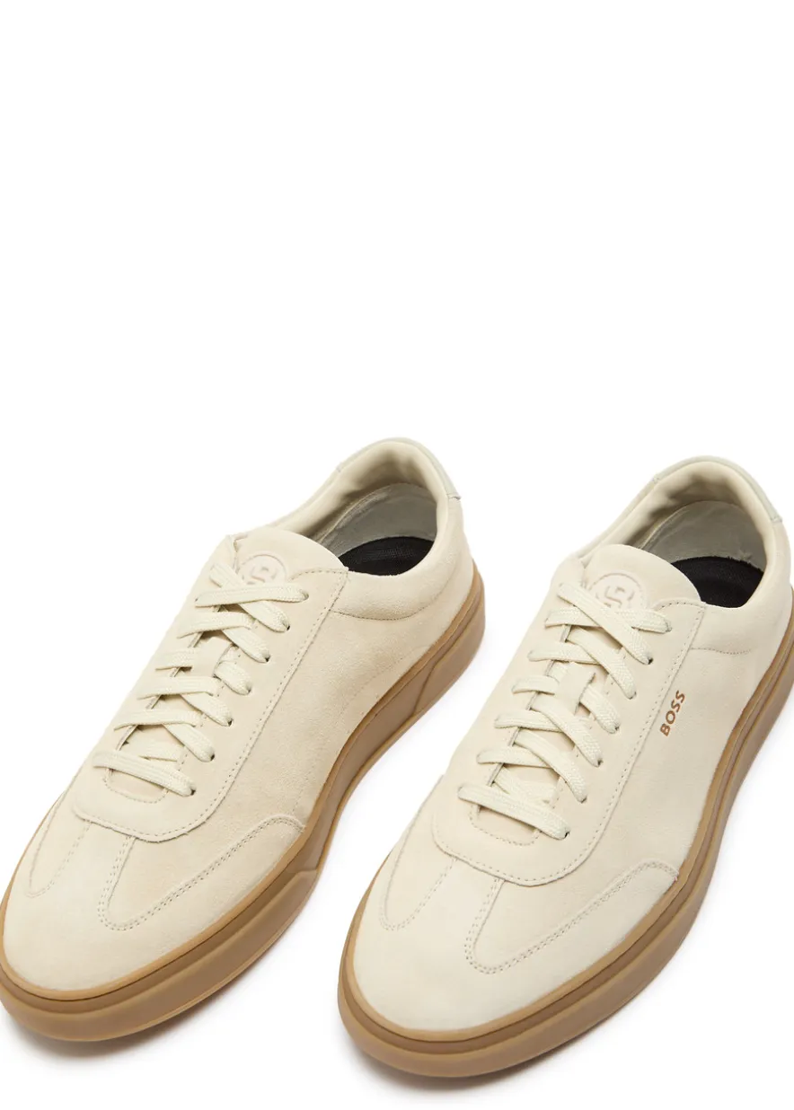 Kieran leather-trim suede sneakers