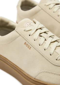 Kieran leather-trim suede sneakers