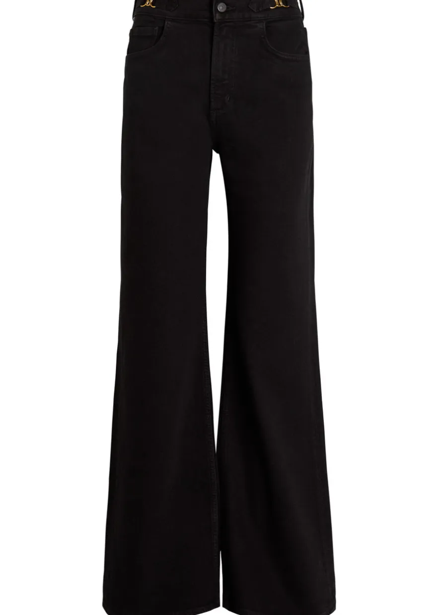 Kimberly horsebit-embellished flared-leg jeans