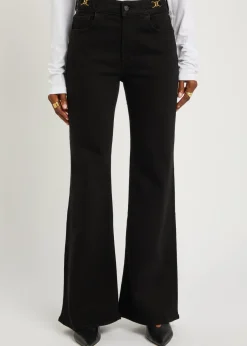 Kimberly horsebit-embellished flared-leg jeans