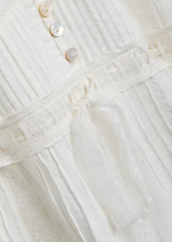 Kinsale lace-trim cotton mini dress