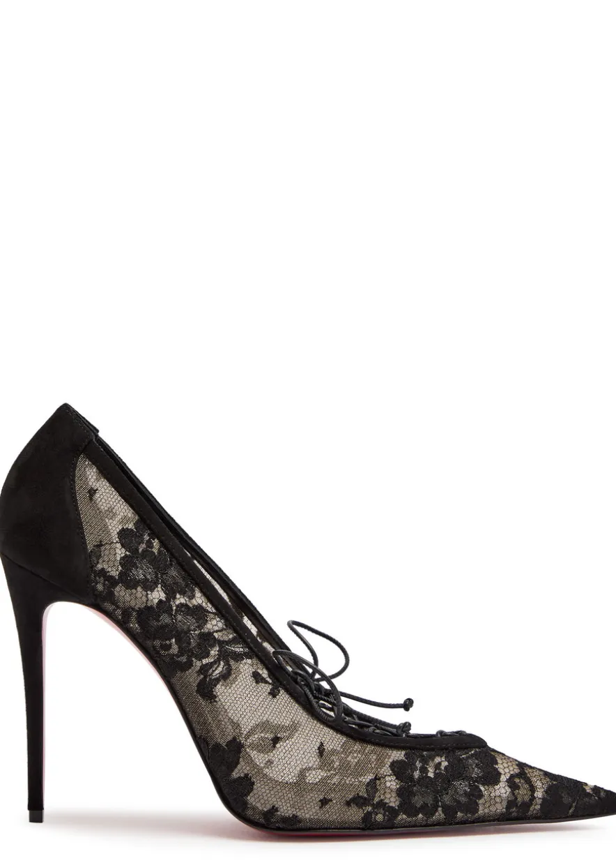 KM Lace 100 suede pumps