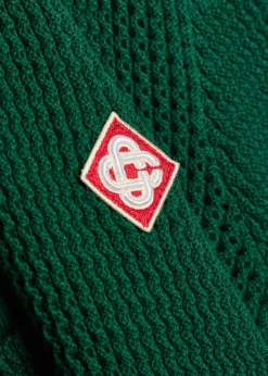 Knit cotton polo shirt