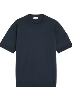 Knitted silk-blend T-shirt