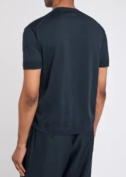Knitted silk-blend T-shirt